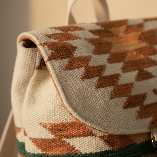 Rust & Green Aztec Design BagPack