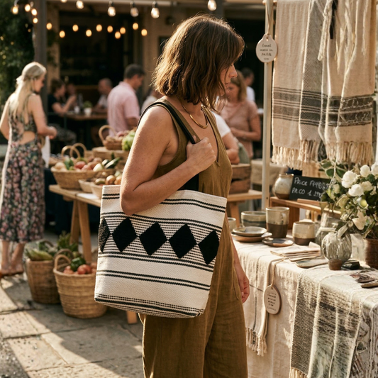 Diamond Weave Classic Tote Bag