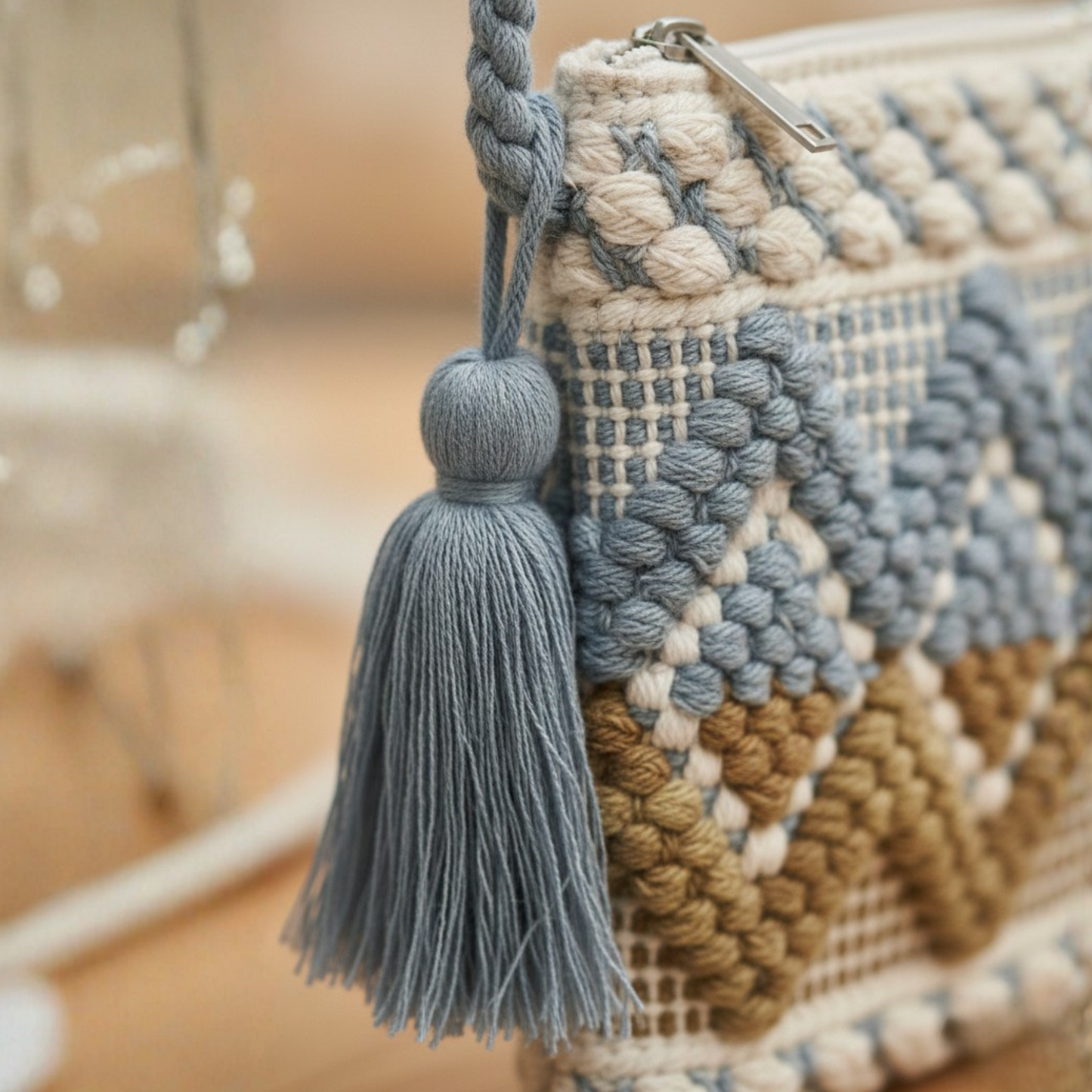 Blue Horizon Weave Side Bag