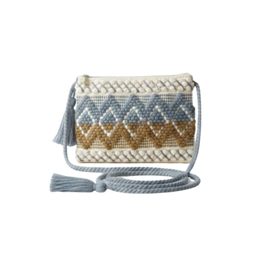 Blue Horizon Weave Side Bag